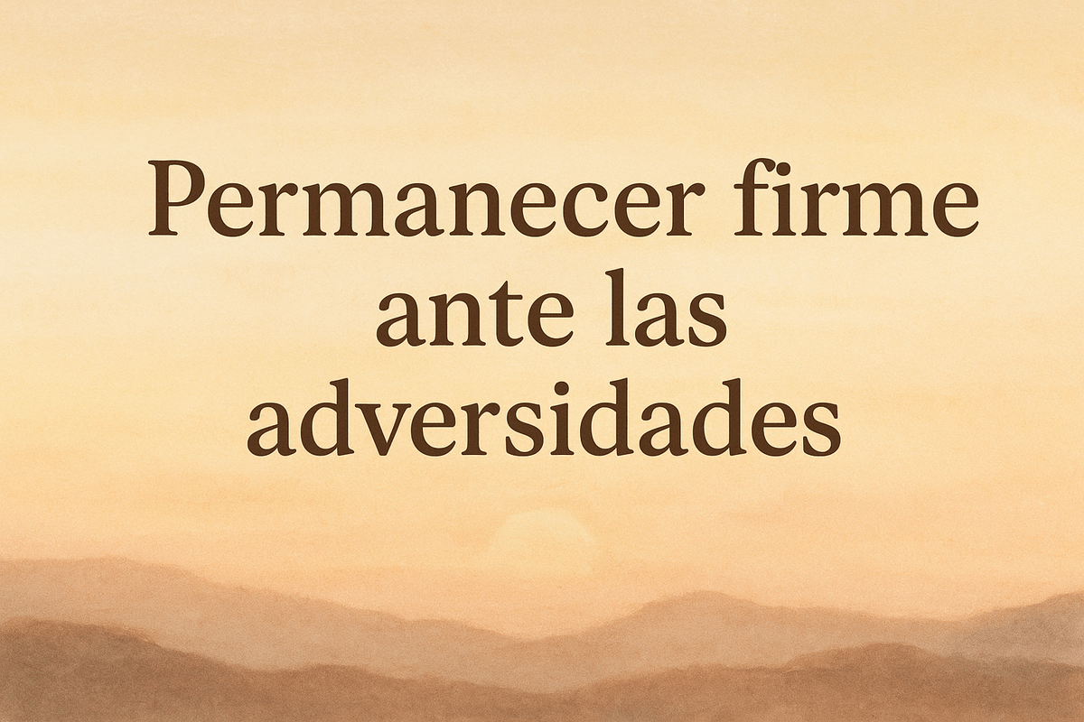 En este momento estás viendo Permanecer firme ante las adversidades